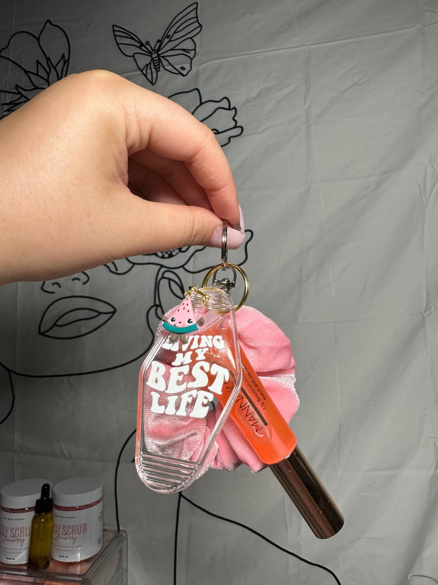 Lipgloss keychain